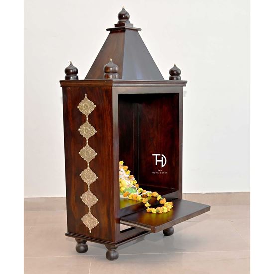 Buy Deity stand cum wooden temple for living room furniture
