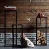 Buy Polo Stools set 3 pcs frame metal & top wooden online 