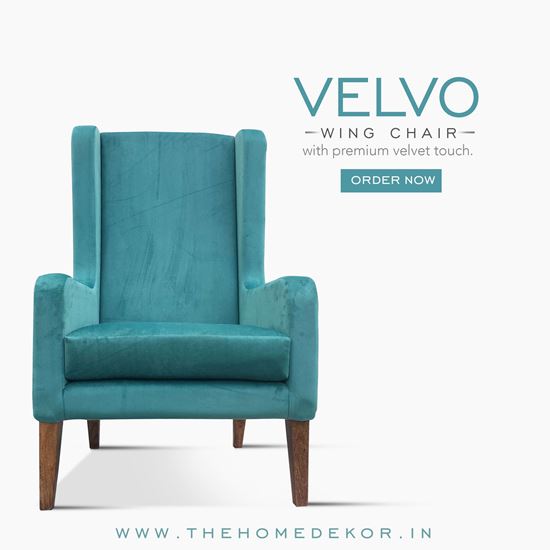 Picture of Velvo Wing Chair Online