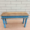 Rustic blue console table