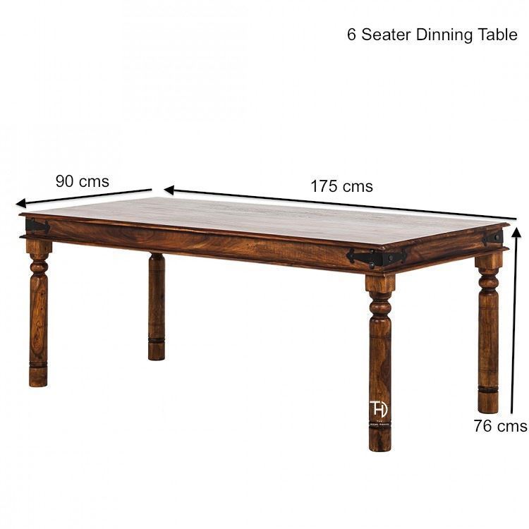 Buy Vintage Dining Table 6 Seater Online in India | The Home Dekor