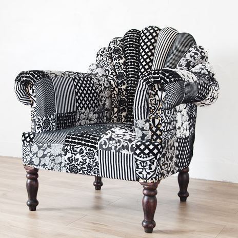 Peacock Sofa Black And White is casual sofa with an elegant look and boasts soft velvet touch fabric. With a beautiful looking peacock styled back rest it is rated high in style and comfort level too.