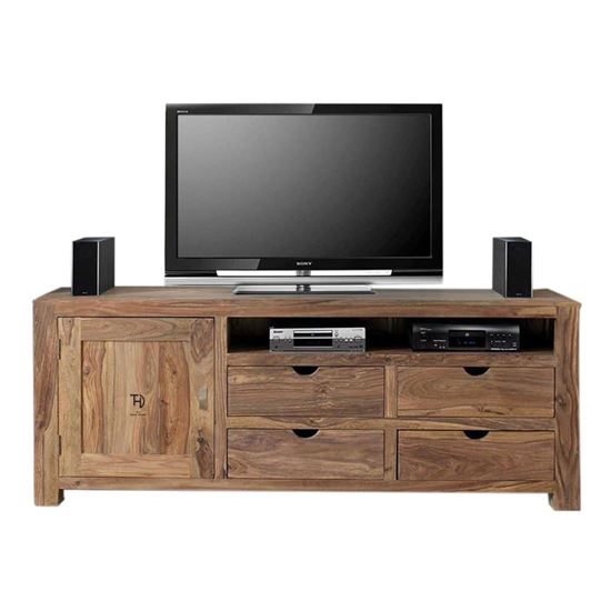 Picture of Wooden 1 Door 4 Drawer & 1 open shelf Tv Unit