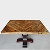 Herringbone Dining Table in solid wood