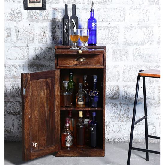 Buy Bar Cabinet 1 Door 1 Drawer for bar furniture