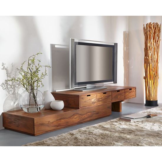 Buy 3 Drawer Tv Cabinet in Sheesham Wood for living room furniture