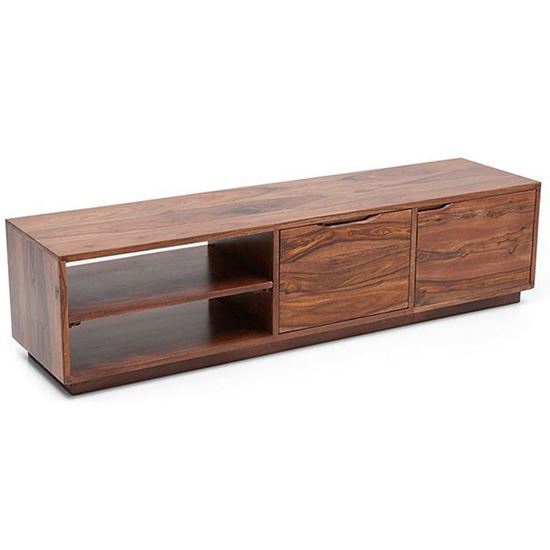 Buy Solid wood Furniture Alps tv cabinet with 2 openshelf, 1 door and 1 drawer