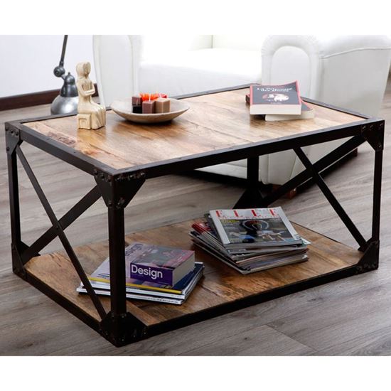 Buy Devi industrial coffee table for living room