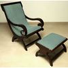 Buy Rambo Relax chair with stool Green for living room furniture 