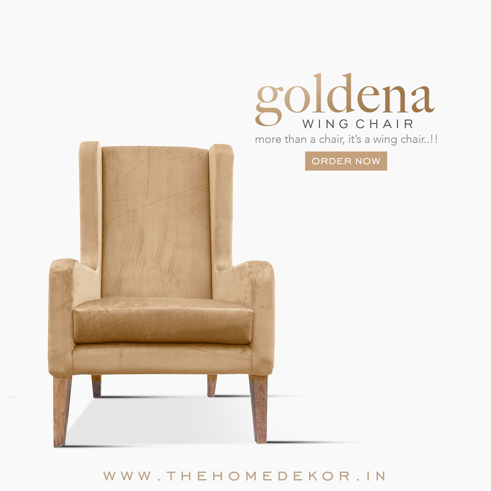 Buy Velvo Wing Chair Online in India | The Home Dekor