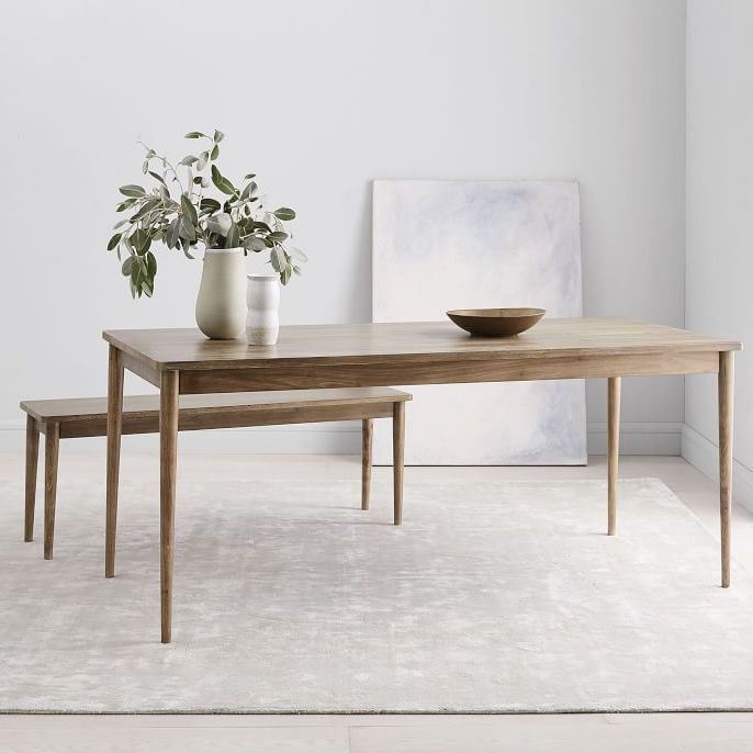 Koel Dining Table with bench is designed more ergonomically keeping in mind the space available in the modern houses, feasibility, and accessibility.