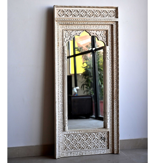 Buy Jharokha Mirror Frame white online